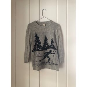 J. Crew Ski Sweater in Gray